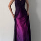Robe de soirée longue en tulle violet, élégante et à la mode, avec bretelles exquises, robe de bal, robe de soirée, robe de bal, nv3977