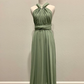 Grünes, modisches V-Ausschnitt-Trägerkleid, elegantes, langes Satin-Ballkleid, Abendkleid, Brautjungfernkleid, Ballkleid, nv3759