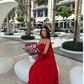 Rotes elegantes schulterfreies langes Chiffon-Ballkleid Abendkleid Hochzeitsgastkleid nv2617