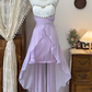 Robe de soirée courte en mousseline de soie, à perles violettes, robe d'anniversaire, robe de banquet, robe de soirée nv4560