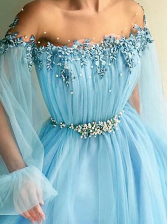 Blue/Green New Fashion Evening Dress Prom Gown nv75