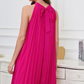 Robe de soirée courte rose à licou, robe de soirée d'anniversaire nv2876