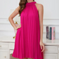 Robe de soirée courte rose à licou, robe de soirée d'anniversaire nv2876