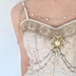 Elfenbeinweißes Vintage-elegantes langes Ballkleid, Abendkleid, Partykleid, nv4760