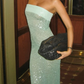 Grün/Silber/Burgund Tube Top elegantes sexy Paillettenkleid Damen Ballkleid Abendkleid Partykleid nv5257