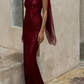 Grün/Silber/Burgund Tube Top elegantes sexy Paillettenkleid Damen Ballkleid Abendkleid Partykleid nv5257