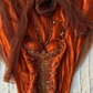 Robe de soirée longue en mousseline de soie orange avec perles exquises, robe de bal nv5399
