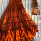 Robe de soirée longue en mousseline de soie orange avec perles exquises, robe de bal nv5399