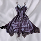 Lila Retro-Fee exquisite Perlen lange Chiffon Meerjungfrau Kleid Ballkleid nv5418