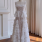 NiceVestidos - Robe longue élégante, tailleur français, ensemble deux pièces blanc tendance haut de gamme nv5547