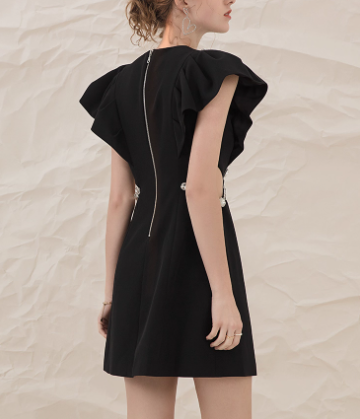 NiceVestidos-Kurzes Heimkehrkleid, schlichtes schwarzes Nischenlicht, Luxus-Abendkleid, Jahrestreffen, schwarzes Kleid, zierliches Bankettkleid, weiblich, nv5548