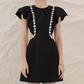 NiceVestidos-Kurzes Heimkehrkleid, schlichtes schwarzes Nischenlicht, Luxus-Abendkleid, Jahrestreffen, schwarzes Kleid, zierliches Bankettkleid, weiblich, nv5548