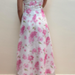 NiceVestidos--Pink Exquisite Floral Long Chiffon Prom Dress Homecoming Dress Fairy Dress Nv5584