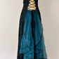 NiceVestidos - Dunkelgrünes Vintage-Ballkleid mit exquisitem Blumenmuster und langem Chiffon, Heimkehrkleid, Feenkleid, Nv5587