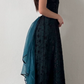 NiceVestidos - Dunkelgrünes Vintage-Ballkleid mit exquisitem Blumenmuster und langem Chiffon, Heimkehrkleid, Feenkleid, Nv5587