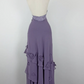 NiceVestidos - Lilafarbenes, langes Chiffon-Ballkleid mit Trägern und Blumenmuster, Nv5627