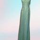 NiceVestidos – Hellmoosgrünes, besticktes Organza-Neckholder-Kleid, ärmellos, bodenlang, Bankettkleid NV5825
