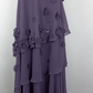 NiceVestidos – Vintage Lavendel-Lila 3D-Blumen-Halterkleid mit tiefem V-Ausschnitt, asymmetrischen Rüschen und Rüschen NV5908