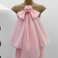 Robe de soirée courte en mousseline de soie, motif floral délicat, couleur champagne, robe de fête d'anniversaire, nv4104