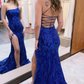 Langes Ballkleid im Meerjungfrauen-Stil mit einer Schulter und überkreuztem Rücken, nv1099