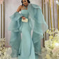 Blaues Luxus-Meerjungfrauen-Abendkleid mit Perlenbesatz, Geburtstagskleid, Ballkleid, NV2019