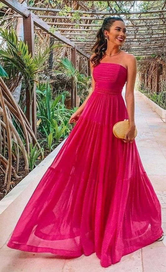 Sleeveless A Line  Long Prom Dresses nv1301