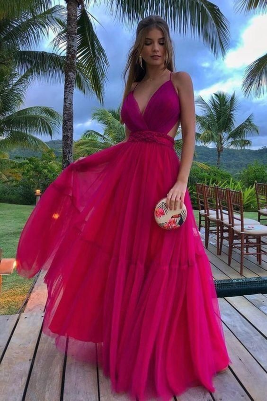 A-Linien-Ballkleid mit V-Ausschnitt, sexy Ballkleid nv1302