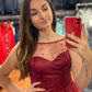 Elegantes langes Ballkleid mit Perlen in A-Linie, nv1151