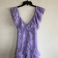 Lila Spitze Langes Ballkleid Abendkleid Partykleid nv1299