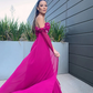 A-Linie/Elegant Chiffon Bodenlang Lange Ärmel Rüschen Off-the-Shoulder Ballkleider nv1304