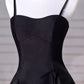A-Linie, herzförmiger Ausschnitt, langes Satin-Ballkleid in Schwarz, langes Abendkleid in Schwarz, nv1469