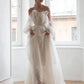 A-Linie, langes weißes Organza-Ballkleid, Abendkleider, nv1686