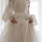 A-Linie, langes weißes Organza-Ballkleid, Abendkleider, nv1686