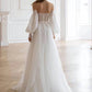 A-Linie, langes weißes Organza-Ballkleid, Abendkleider, nv1686