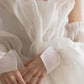 A-Linie, langes weißes Organza-Ballkleid, Abendkleider, nv1686