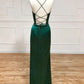 Robe de bal longue verte à col en cœur et sirène nv1557