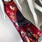 Rotes, bezauberndes, langes Satin-Ballkleid mit Blumenmuster, Abendkleid, Partykleid, nv5137