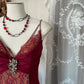 Rot Retro Mode Sexy Spaghettiträger Exquisite Spitze Meerjungfrau Schlank Ballkleid Langes Partykleid Ballkleid Abendkleid nv3853