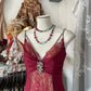 Rot Retro Mode Sexy Spaghettiträger Exquisite Spitze Meerjungfrau Schlank Ballkleid Langes Partykleid Ballkleid Abendkleid nv3853