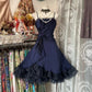 Marineblaues Vintage-Kurzes Homecoming-Kleid Geburtstagskleid nv4294