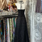 Robe de soirée longue en dentelle noire, décolleté en V, sexy et élégante, robe de bal nv2954