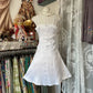 Weißes A-Linie Retro Kurzes Homecoming-Kleid Geburtstagskleid nv4296