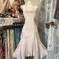 Robe de soirée courte rose rétro à épaules dénudées, robe d'anniversaire nv4252