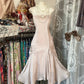 Robe de soirée courte rose style rétro, robe d'anniversaire sirène à épaules dénudées, nv4295