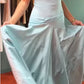 Robe de soirée sirène élégante en satin bleu ciel clair à épaules dénudées, robe de bal nv4152