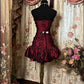 NiceVestidos - Kurzes, formelles Heimkehrkleid aus rotem Satin mit Blumenmuster, Hoco Gown nv5495