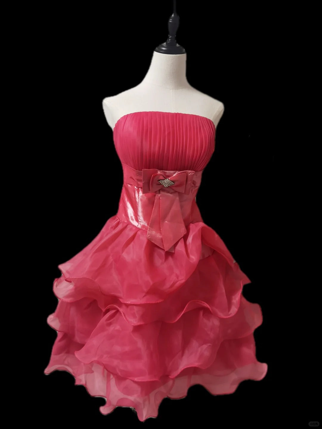 Robe de soirée courte en satin et tulle, tenue de bal, de bal, de soirée, de bal, rose, à la mode, nv3914