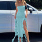 Strapless ruffle homecoming dress evening ball gown nv1753