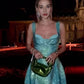 Blaues, funkelndes, kurzes Heimkehrkleid mit Pailletten, Geburtstagspartykleid, nv5248