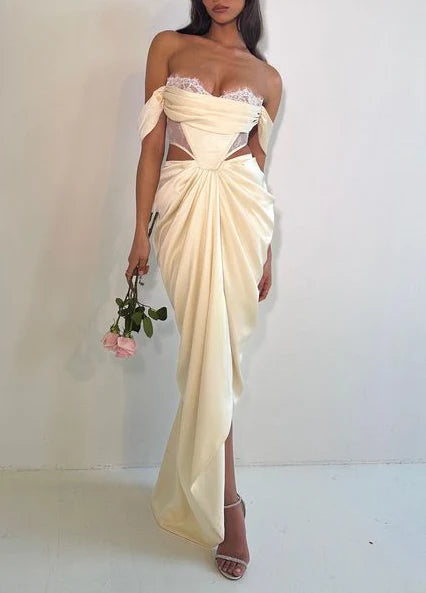 Sexy Elegante Meerjungfrau Off Schulter Lange Ballkleid Abendkleid Partykleid nv1805